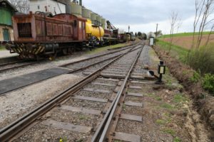 Das Bahnhofsgelände während Erdarbeiten im Frühjahr 2018