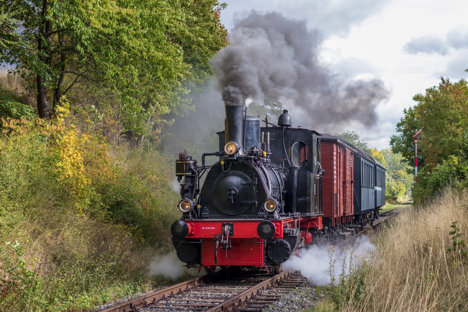 Die T3 "Schunter" auf der Museumsstrecke am 02.10.2022, Bild: J. Werscheck