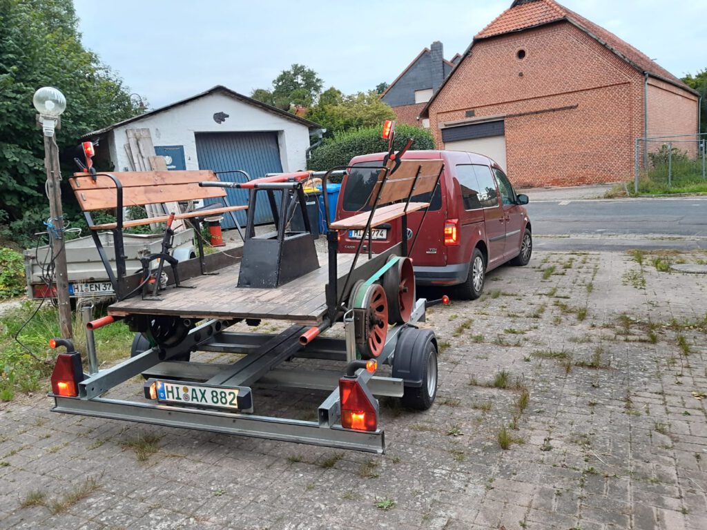 Die Draisine am Freitagmorgen, 22.08.2025, bereit zur Abfahrt nach Freilassing